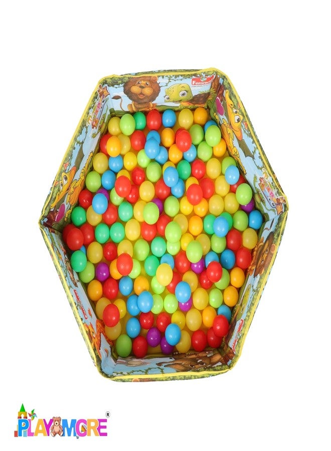 بلاي مور حوض كرات بلايمور للأطفال بعمر سنة واحدة مع كرات ملونة | خيمة لعب قابلة للطي | ألعاب داخلية وخارجية للأطفال، حوض لعب للأطفال الصغار، منطقة لعب للأطفال بتصميم حيوانات - Image 2